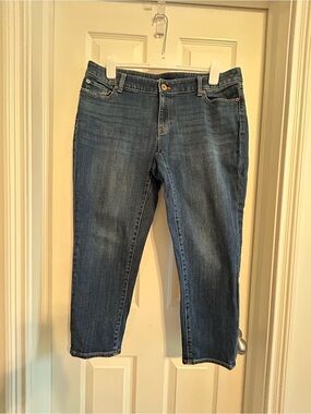 Talbots Women's Boyfriend Jeans 14WP in Medium Blue Wash